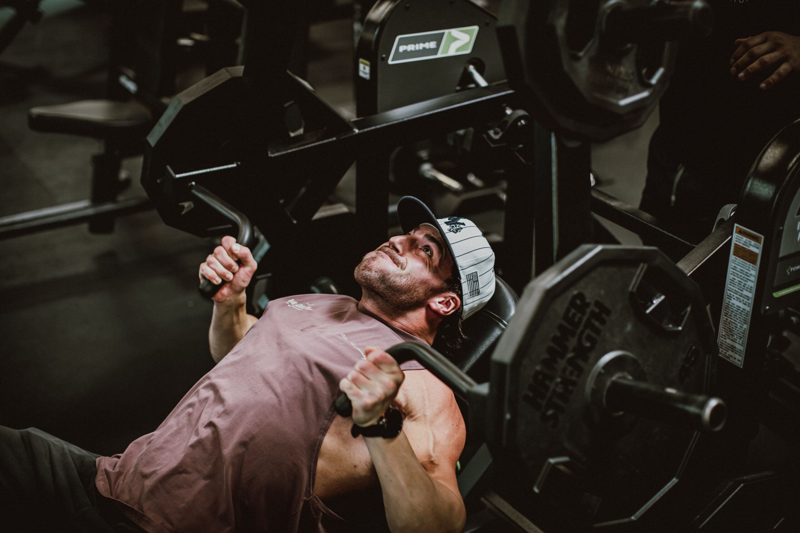 man doing chest