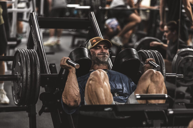 A person training hard in Cedar Knolls Gym